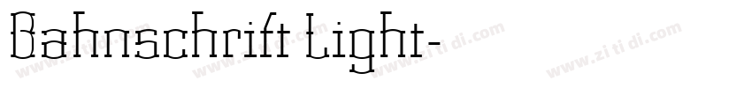 Bahnschrift Light字体转换